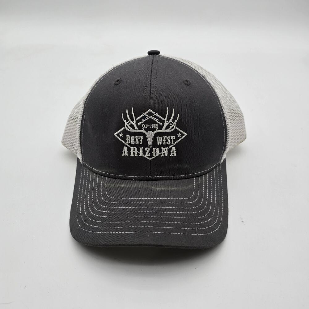 Arizona Hat Mens Snapback Best West Baeeball Cap Gray White Adjustable Snap